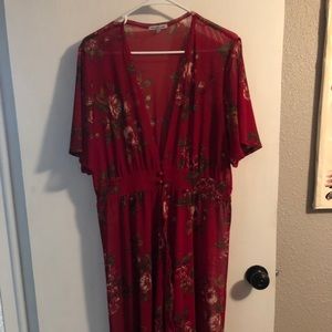 Charlotte Russe Floral Mesh Kimono